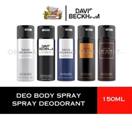 David Beckham Deodorant Spray 150ml-Classic,Classic Blue, Classic Homme, Bold Instinct & Intimately