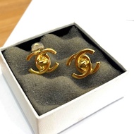 Chanel Vintage 書包釦 耳環 ✨耳夾式