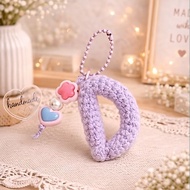 HP GANTUNGAN Crochet Initial Keychain/ Keychain Initial letter knittinghp