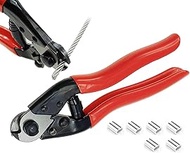 Muzata Cable Cutter Wire Rope Heavy Duty Stainless Steel Aircraft Up to 5/32" for Deck Stair Railing