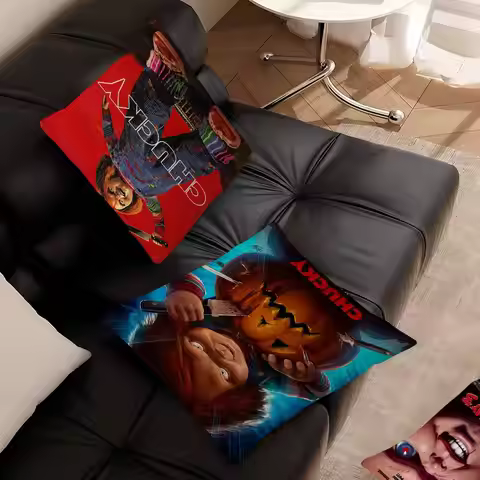 Chucky Horror Movie Pillow Gift Home Office Decoration Bedroom Sofa Car Cushion Cover Case 45x45
