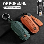 Porsche Car Key Protection Cover Cayenne Panamera 911 Taycan Maca 718 Full Key Shell car Accessories