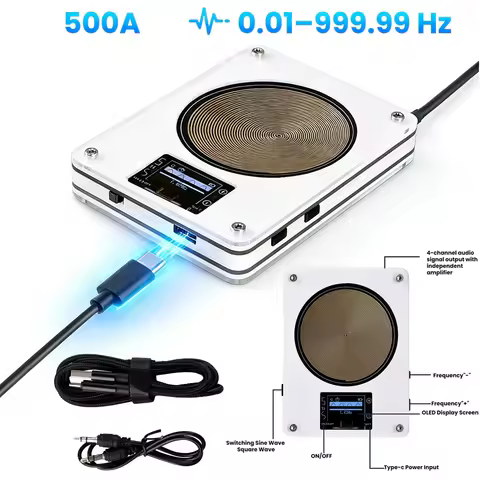 Schumann Resonance Generator 0.01-999.99Hz DC 5V Sine Wave Signal Generator 4-Channel OLED Display T