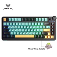 AULA | AULA AU75 Gaming Mechanical Keyboard 2.4G/BT/Wired Hot Swappable Desktop Office Typing Keyboa