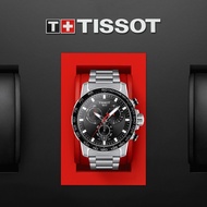 TISSOT T125.617.11.051.00 T1256171105100 Men's Analog Watch SUPERSPORT CHRONO Quartz Black Index SS Bracelet *Original
