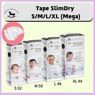 Applecrumby SlimDry Tape S/M/L/XL (Mega) Chlorine Free Baby Diapers | Lampin Bayi Applecrumby SlimDry