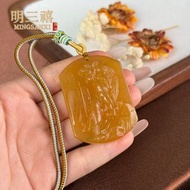 黃龍玉福袋吊墜 黃玉貔貅財神掛件 葫蘆項鏈 景區