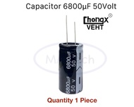 6800uf 50V capacitor 6800uF/50Vdc คาปาซิเตอร์ 6800uF/50Volt ขนาด 22.0x40.0 mm จำนวน 1 ชิ้น