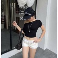 SPICY TUARUA Low-Rise Slimfit Shorts Low Waist Shorts - VANMIUS YR25