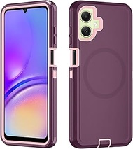 Asuwish Phone Case for Samsung Galaxy A05 with Tempered Glass Screen Protector Magnetic Cell Cover H