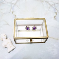 復古魔幻紫瑪瑙耳環