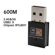 KEBETEME 1800Mbps Adaptador Wifi 6 Usb 3.0 Adapter 5Ghz AX1800 PC Ethernet Dongle AC600 Network Card