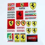 Pelekat kereta reflektif logo Ferrari basikal elektrik kanak-kanak jalur reflektif pelekat personaliti hiasan kereta