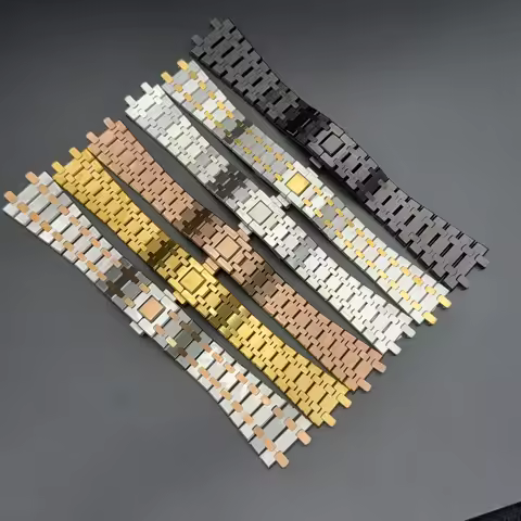 Watchband 21mm 26mm Men Women Full Stainless Steel Bracelet For AP ROYAL OAK 15400 26331 15500 Watch