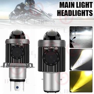 LED Light For Motorcycle H4 H6 Ba20d Headlight AC Dc12v-80V 8000Lm White+Yellow Two-Color Sup