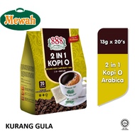 888 Kopi O 2 in 1 With Arabica Coffee 20x13g Less Sugar