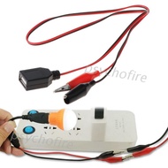 PCF* Copper Alligator Clips with Wire Female USB Connector Test Leads Crocodile Clamp