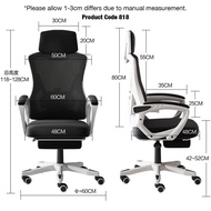 LZD [Ready Stock]Ergonomic Office Chair Computer Desk Chairs Mesh Home Office Desk Chairs with Lumbar Support