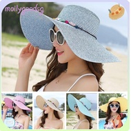 MOILYGOODSG Straw Hat, Casual UV Protection Fisherman's Hat,  Breathable Foldable Sunscreen Beach Hat