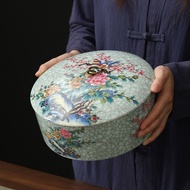 Boutique High-End Tea Box Pu'er Tea Storage Box Tea Cake Storage Box White Tea Pu'er Tea Storage Tan