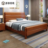 Storage double bed1.51.8m Master Bedroom Bed Rental Room Wedding Bed Hotel Single Bed High Box Hotel