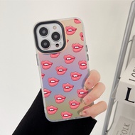 Iphone case Matte Gradient Color Changing Pretty Lips iphone 6 7 8 plus x xr xs 11 12 13 14 15promax