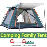 Camping tent family Outdoor camping Ultra-Large Hight Quality Waterproof Camping Tent​​​​​​​ khemah 