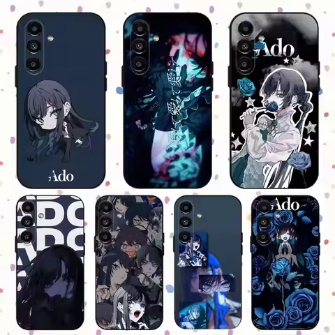 Ado Kyogen X Uta Phone Case For Samsung S24,S21,S22,S23,S30,Ultra,S20,Plus,Fe,Lite,Note,10,9,5G Blac