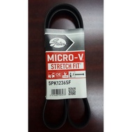 Hyundai i10 1.25cc fan belt, Original Gates brand, 5PK1236 SF, STRETCH FIT