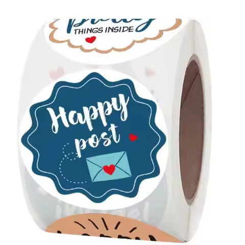 500pcs Mail Stickers Small Business 3.8cm Post Package Labels Thank You for Your Order Sticker for E