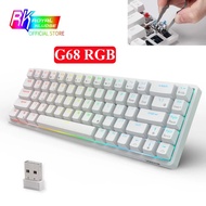 RK G68 RGB HOTSWAP - Royal Kludge RK G68 Wireless Mechanical Keyboard Bluetooth 5.1 and Wireless 2.4