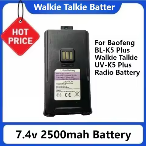 Battery for Boafeng K5 Plus Series for Baofeng BL-K5 Plus Walkie Talkie UV-K5 Plus Radio 2500mah 7.4