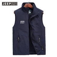 JEEP SPIRIT เสื้อกั๊กแห้งเร็วกลางแจ้งสำหรับผู้ชาย