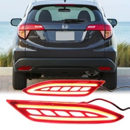 FOR 2015 2016 HONDA VEZEL HR-V RED LED REFLECTOR REAR BUMPER TAIL LIGHT FOG LAMP