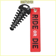 RUN for Key Ring RIDE OR DIE Embroidery Tag Motorcycle Exhaust Silencer Muffler Wash Plug  For ATV