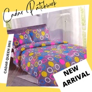 Queen BEAUTIFUL ABSTRACT FLOWER BEDSHEET PATCHWORK BEDSHEET SOFA AND BALOI CATIL BEDSHEET
