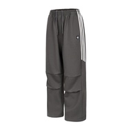 ชุดกีฬาผู้หญิง SMILE DDD ฤดูใบไม้ผลิ 2024 คอกลมแขนยาวลายทางสีบล็อกหลวมๆ สไตล์อเมริกันย้อนยุค กางเกงข