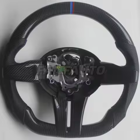 Replacement Real Carbon Fiber Steering Wheel with Leather for BMW Z4 E85 E86 2002-2008