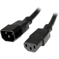StarTech.com 3ft (1m) Power Extension Cord, C14 to C13, 10A 125V, 18AWG, Computer Power Cord Extensi