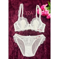 32A/70A,36A/80A,36B/80B RABBIT TRANSPARENT LA MIU SET BRA & PANTIES