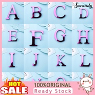 [SINI]  A-Z Alphabet Letter Acrylic Mirror Wall Art Sticker Decal DIY Home Decoration