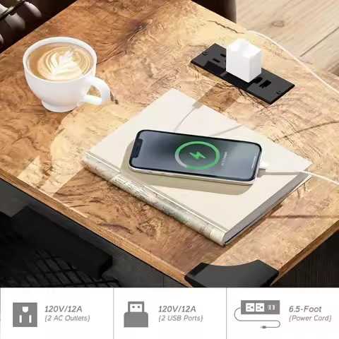 TV Stand Set for 85 inch TV with Charging Station, 3-in-1 Modern Entertainment Center with Storage S