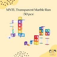 [HYKS] MNTL Transparent Marble Run 50 pcs l Magnetic Tiles l Car Toys l STEM Toys l Educational Buil
