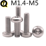 304 Stainless Steel Torx Anti-theft Screw M1.4-M5 Round Head Screw Without Needle With Column Core P
