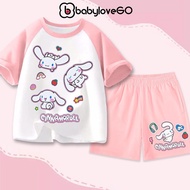 BabyloveGO baby girl outfit Cinnamoroll summer clothing set made of soft, light and airy cotton for 