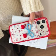 G.O.A.T Creative Fashion Cherry casing Compatible for iPhone 17 pro max iPhone 17 16 15 13 14 pro ma