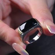 墨翠翡翠馬鞍戒指 18K金鑲嵌 | 天然緬甸玉A貨翡翠 | 送禮