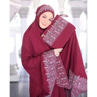 Pemborong dan Runcit Telekung classic premium cotton with bag telekung wanita