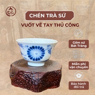 An Tho Tuc hand-painted porcelain tea cup [Code CVV01] - Made in Bat Trang