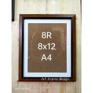 Frame Brown wooden mat/board 8x10/8x12/A4 photo